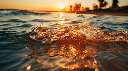 sunset over the river HD 8K wallpaper Stock Photographic Image