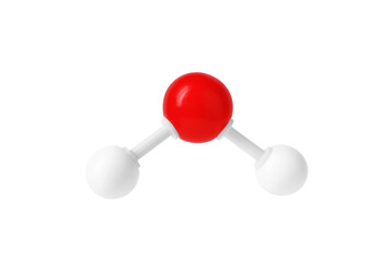 Molecular atom model on white background. Chemical structure