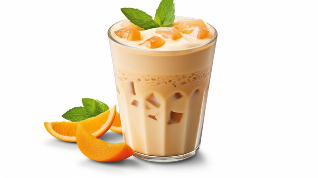 yogurt with fruits and berries HD 8K wallpaper Stock Photographic Image