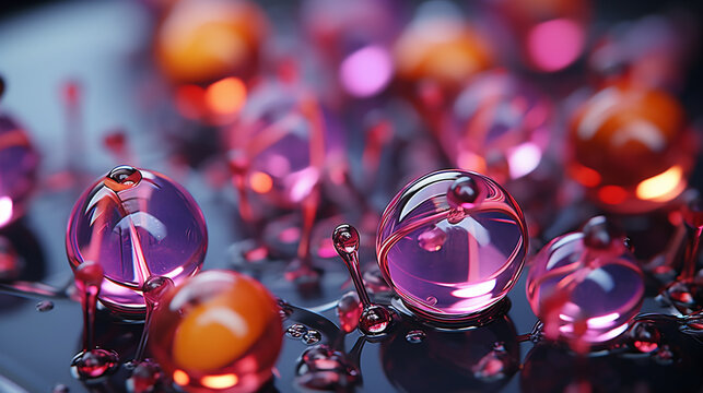 red and blue balls HD 8K wallpaper Stock Photographic Image