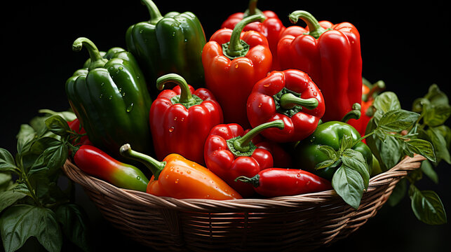 vegetables in basket HD 8K wallpaper Stock Photographic Image