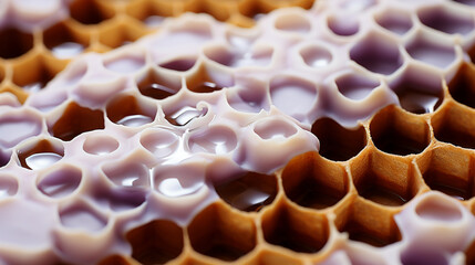 bees on honeycomb  HD 8K wallpaper Stock Photographic Image