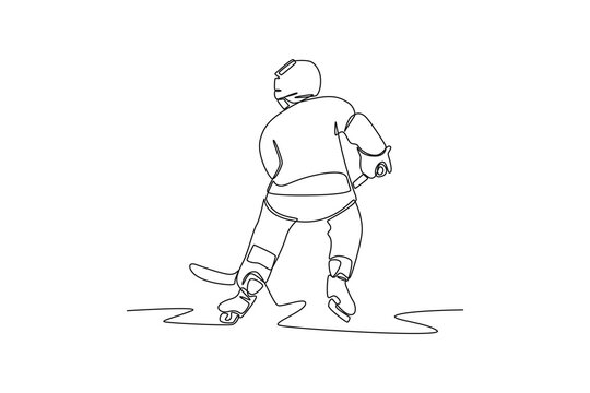 Continuous one line drawing Youth Sports concept. Single line draw design vector graphic illustration.