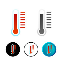 Abstract Thermometer Icon Illustration