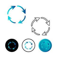 Abstract Recycle Icon Illustration