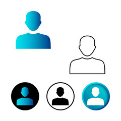 Abstract Man Avatar Icon Illustration
