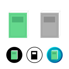 Front Book Icon Illustration