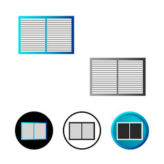 Modern Open Book Icon Illustration