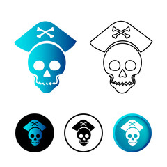 Abstract Piracy Icon Illustration