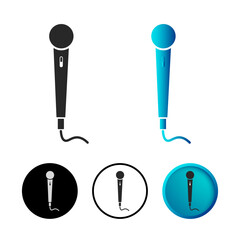 Abstract Classic Microphone Icon Illustration