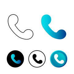 Abstract Phone Call Icon Illustration