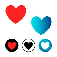 Modern Heart Emoji Icon Illustration