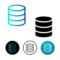 Modern Database Icon Illustration