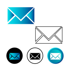 Abstract Mail Icon Illustration