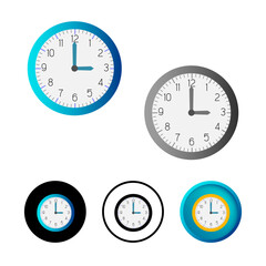 Abstract Clock Icon Illustration