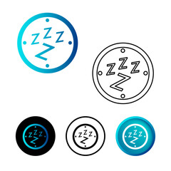 Abstract Sleep Icon Illustration