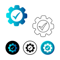 Abstract Confirm Icon Illustration