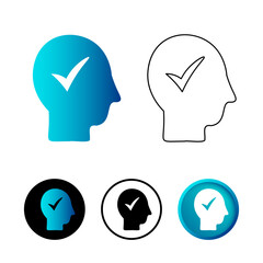 Abstract Mental Health Icon Illustration