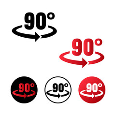 90 Degree Rotate Icon Illustration