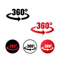 360 Degree Rotate Icon Illustration
