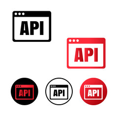 API Code Icon Illustration