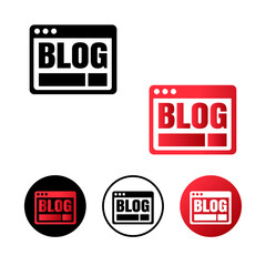 Abstract Blog Icon Illustration