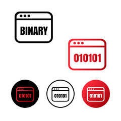 Binary Code Icon Illustration