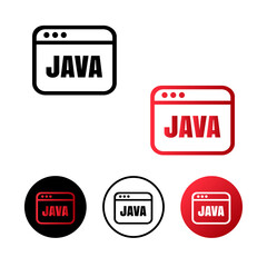 Java Code Icon Illustration