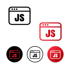 Javascript Code Icon Illustration