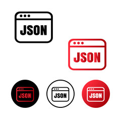 Json Code Icon Illustration