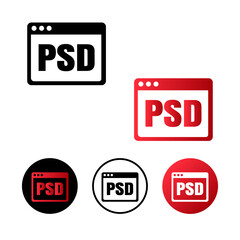 Website PSD File Icon Illustration