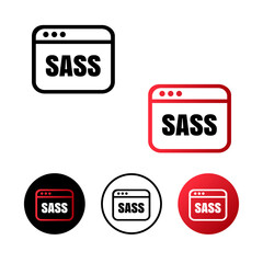 SASS Code Icon Illustration