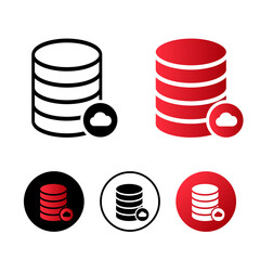 Database Cloud Icon Illustration