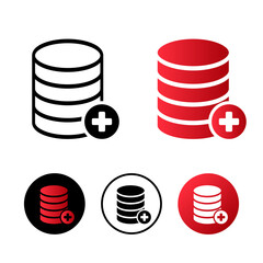 Add Database Icon Illustration
