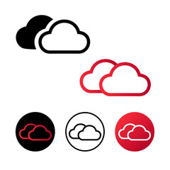 Abstract Cloudy Fog Icon Illustration