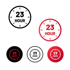 Abstract 23 Hour Icon Illustration