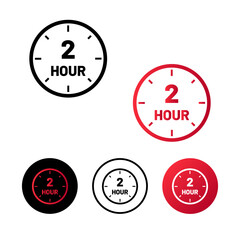 Abstract 2 Hour Icon Illustration