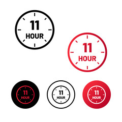 Abstract 11 Hour Icon Illustration