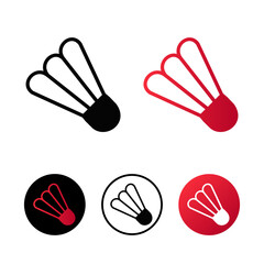 Abstract Badminton Shuttlecock Icon Illustration