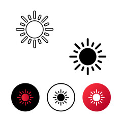 Abstract Sun Light Icon Illustration