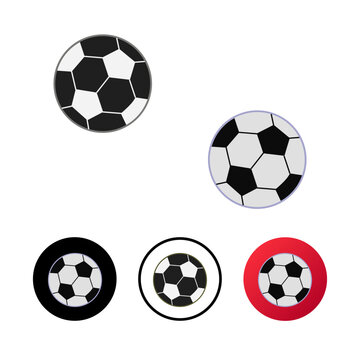Abstract Soccer Ball Icon Illustration