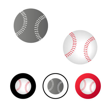 Abstract Baseball Icon Illustration