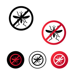 Abstract No Mosquito Icon Illustration