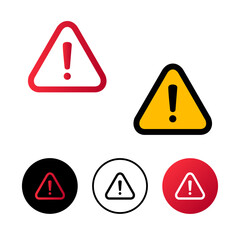 Abstract Caution Icon Illustration