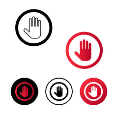 Abstract Forbidden Prohibited Icon Illustration