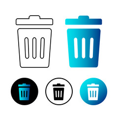 Abstract Delete Icon Illustration