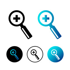 Abstract Zoom Icon Illustration