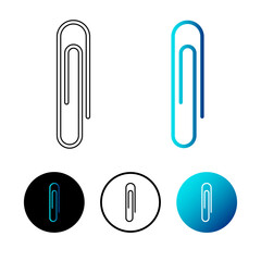 Abstract Paperclip Icon Illustration