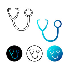 Abstract Stethoscope Icon Illustration