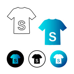 Abstract S Size Shirt Icon Illustration